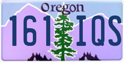 OR license plate 161IQS