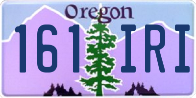 OR license plate 161IRI
