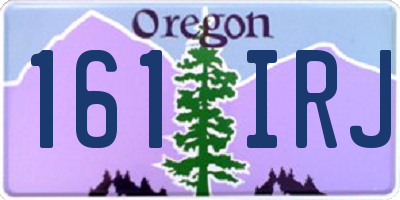 OR license plate 161IRJ