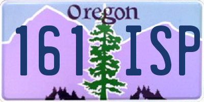 OR license plate 161ISP