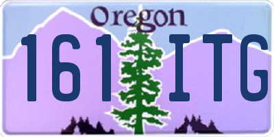 OR license plate 161ITG