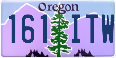 OR license plate 161ITW