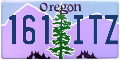 OR license plate 161ITZ