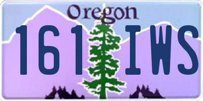 OR license plate 161IWS