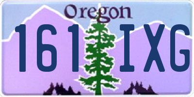 OR license plate 161IXG