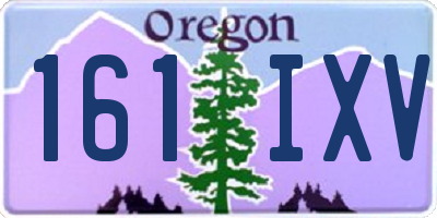 OR license plate 161IXV