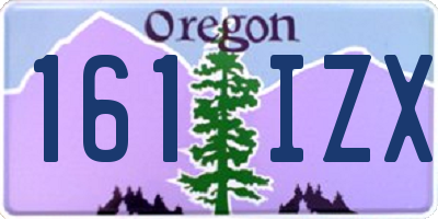 OR license plate 161IZX