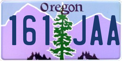 OR license plate 161JAA