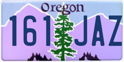 OR license plate 161JAZ