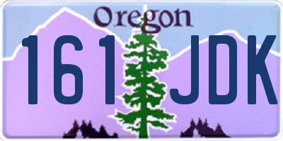 OR license plate 161JDK
