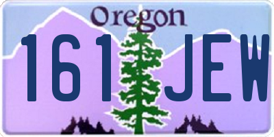 OR license plate 161JEW