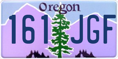 OR license plate 161JGF