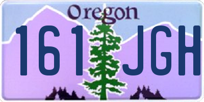 OR license plate 161JGH