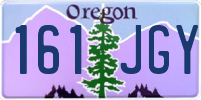 OR license plate 161JGY