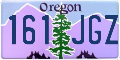 OR license plate 161JGZ