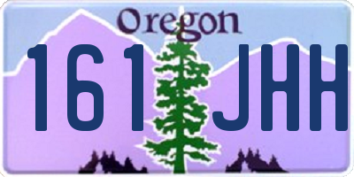 OR license plate 161JHH