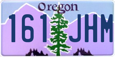 OR license plate 161JHM
