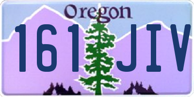 OR license plate 161JIV