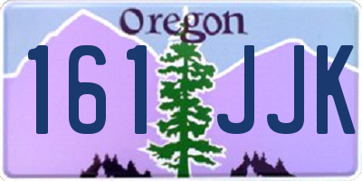 OR license plate 161JJK
