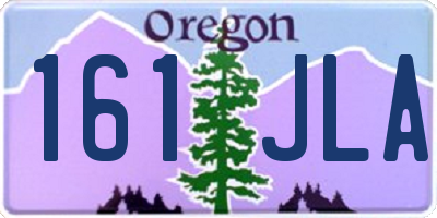OR license plate 161JLA