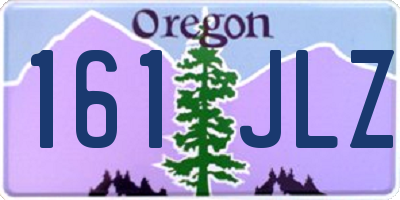 OR license plate 161JLZ