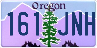 OR license plate 161JNH