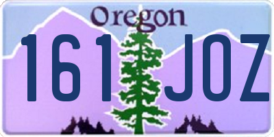 OR license plate 161JOZ