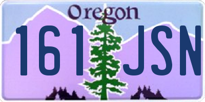 OR license plate 161JSN
