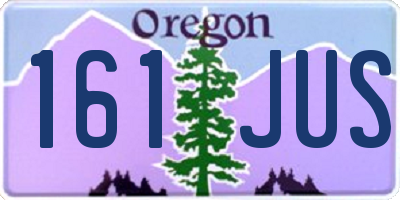 OR license plate 161JUS