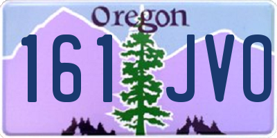 OR license plate 161JVO