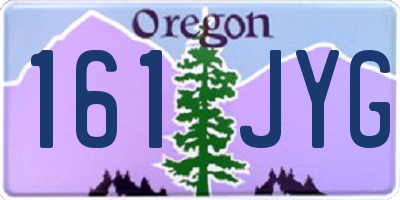 OR license plate 161JYG
