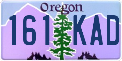 OR license plate 161KAD