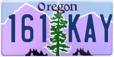OR license plate 161KAY