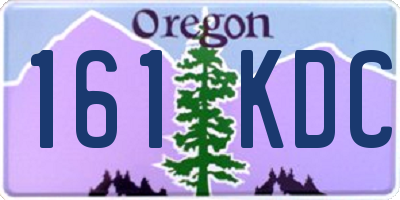 OR license plate 161KDC