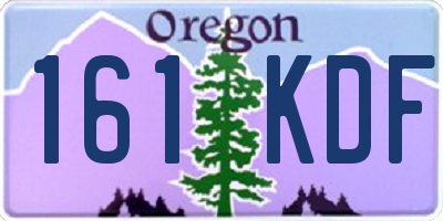 OR license plate 161KDF