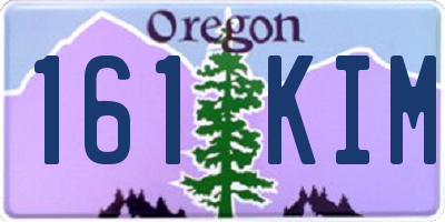 OR license plate 161KIM