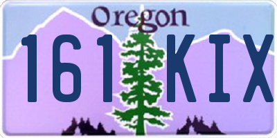 OR license plate 161KIX