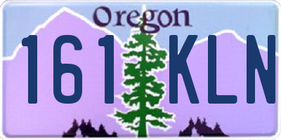 OR license plate 161KLN