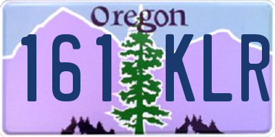 OR license plate 161KLR