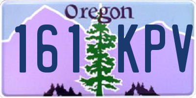 OR license plate 161KPV