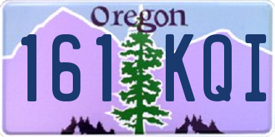 OR license plate 161KQI