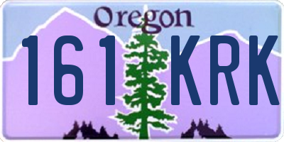 OR license plate 161KRK