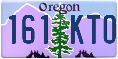 OR license plate 161KTO