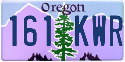 OR license plate 161KWR