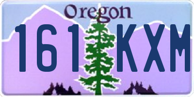 OR license plate 161KXM