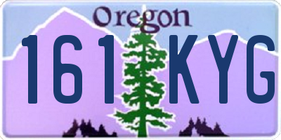 OR license plate 161KYG