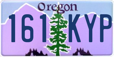 OR license plate 161KYP