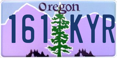 OR license plate 161KYR