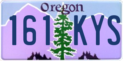 OR license plate 161KYS