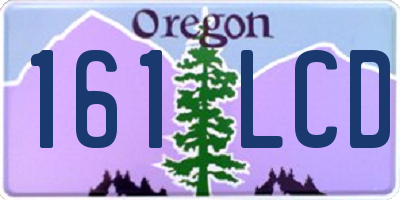 OR license plate 161LCD